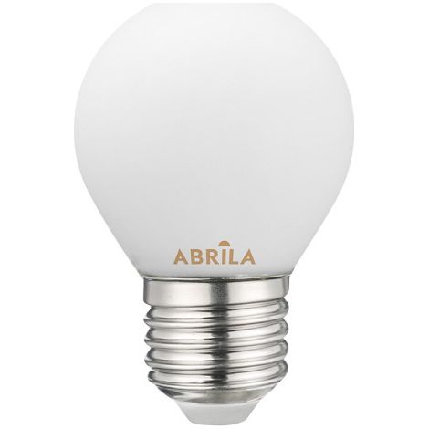 Lampadina LED a filamento sferico opale "Abrila" E27 (4W 4000K 360lm) Ø4,5x7,2cm
