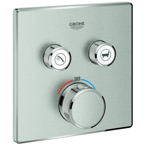 Grohe Grohtherm SmartControl - Miscelatore termostatico ad incasso a 2 utenze, supersteel 29124DC0 (1/5)
