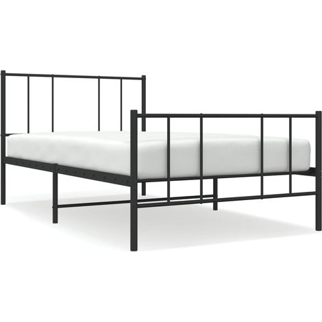 Maison Exclusive - Giroletto con Testiera e Pediera Metallo Nero 100x200 cm (1/5)