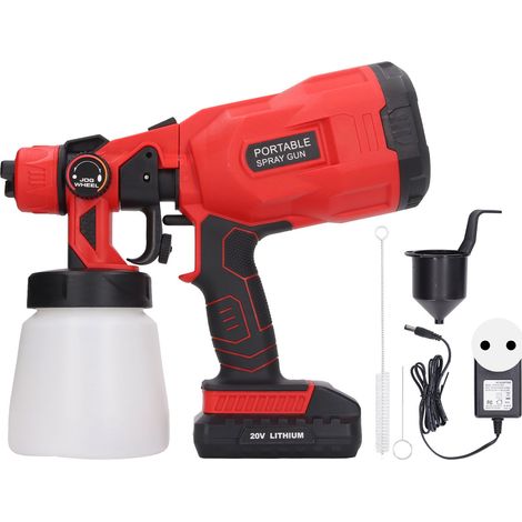 Pistolet électrique sans fil pour peinture, portable en PP, pulvérisateur à émulsion et vernis, 100‑240V avec prise UE (1/5)