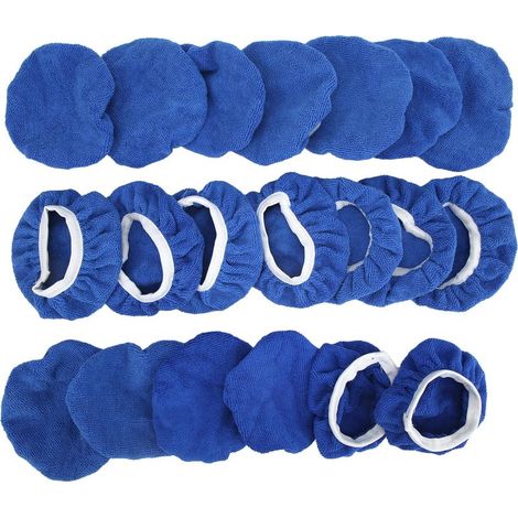 Housse De Polissage - Microfibre Pour Polisseuse 5-6 Pouces - Pour Voiture Peinture Bois Métal Pierre - Lot De 20 (1/5)