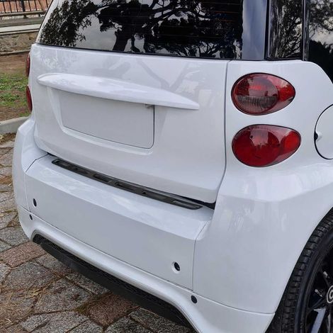 OMAC Ladekantenschutz Stoßstangenschutz für Smart ForTwo II W451 2007-2014 – Edelstahl dark Chrom gebürstet (1/5)