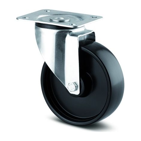 Roulette pivotante polypro - rouleaux - charge légère - ø 80 mm - Alpha