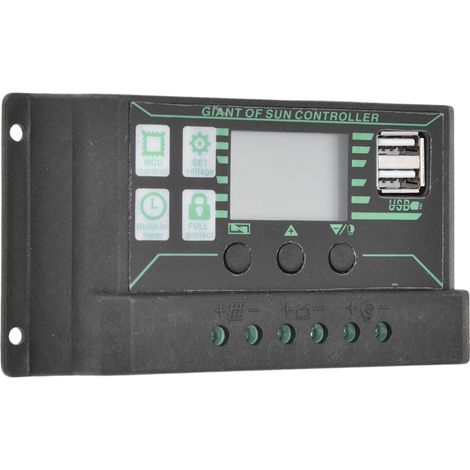 MPPT-Solarladeregler, dualer USB-PWM-Regler, Photovoltaikmodul, schwarz, 20 A (1/5)