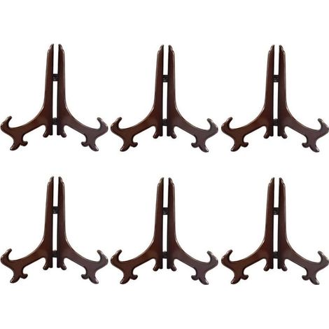 Plastique Marron chevalets ou Plaque de Support/Supports pour Photos ou Autres Articles sur Les Mariages, décoration de la Maison, Anniversaires, des Tables (Lot de 6)-8 inch-Fei Yu (1/5)
