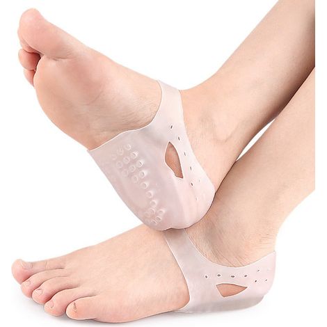 Protège-talons épais (1 paire) - Protège-talons en gel SEBS transparents pour soulager la fasciite plantaire (1/3)