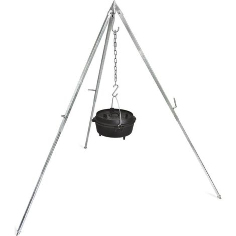 Trépied pour niveau laser – Hauteur réglable – Pieds biseautés pour stabilité sur sols irréguliers – Conception robuste pour cuisson en extérieur – Petromax