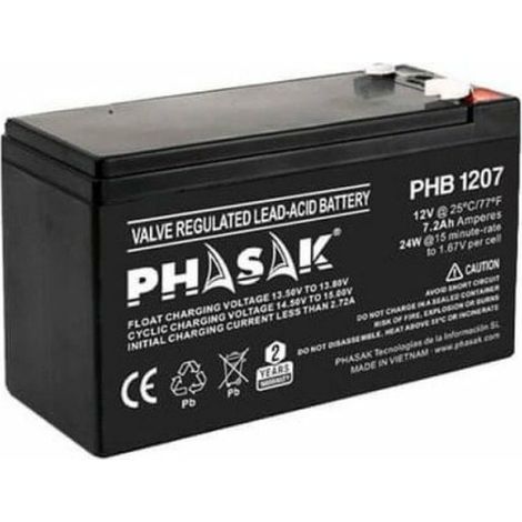 Ups Batterie Phasak phb 1207 7.2Ah 12V Blei (1/2)