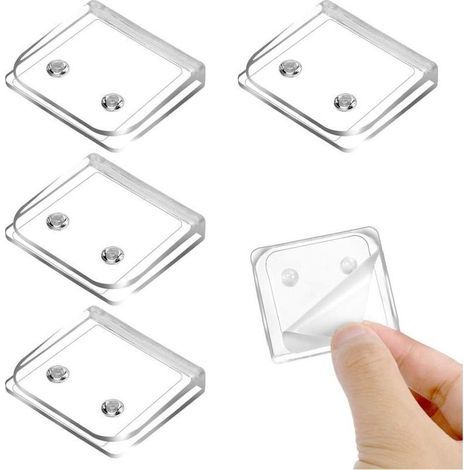 Clips De Rideau De Douche - ABS Transparent - Pour Prévention Éclaboussures Et Coupe-Vent - Lot De 4 (1/5)