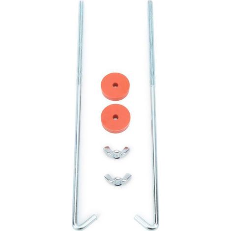 BelleRise - Kit de maintien de batterie chromé 10 pouces, avec boulons à crochet en J, rondelles, écrous, accessoires automobiles universels (1/5)