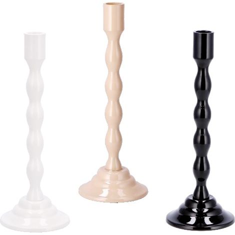 1 Pezzo Portacandela in Metallo 1 Fiamma 10,5 x 28,5 cm 3 Colori (1/2)