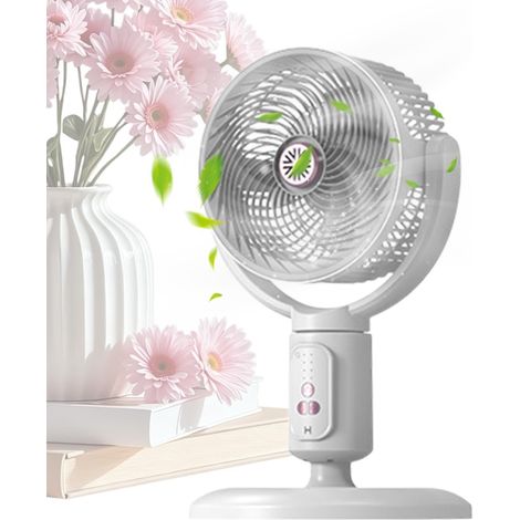Ventilateur Colonne pour Chambre, Souffleur à 5 Vitesses avec Minuterie, Ventilateur sur Pied Oscillant à Hauteur Réglable, Rechargeable Type-C, pour Bureau, Cuisine, Salon, Appartement, Maison (1/5)