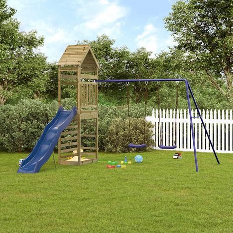 Balançoire enfant : Ensemble de balançoires d'extérieur avec 4 sièges Multicolore jeu extérieur enfant, aire de jeu jardin, balançoire enfant , pour jardin, usage domestique , enfant 3-8 ans (1/5)
