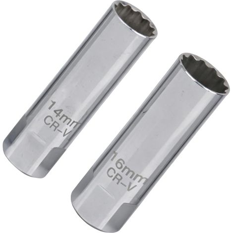 Douille Bougie 14mm 16mm Magnetique Paroi Fine 12 Pans 3/8 Pouce Acier (1/5)