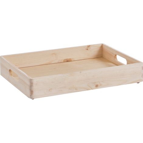 Vassoio portaoggetti zeller legno 40x30x7 cm