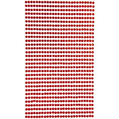 Selbstklebende Kristalle, rot, 3 mm, 806 Stück