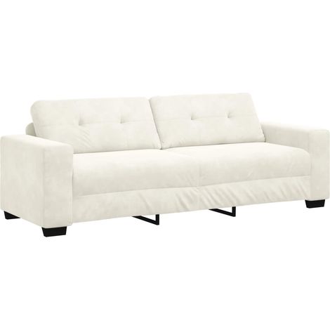 3-Sitzer Sofa Creme 180 cm Samt