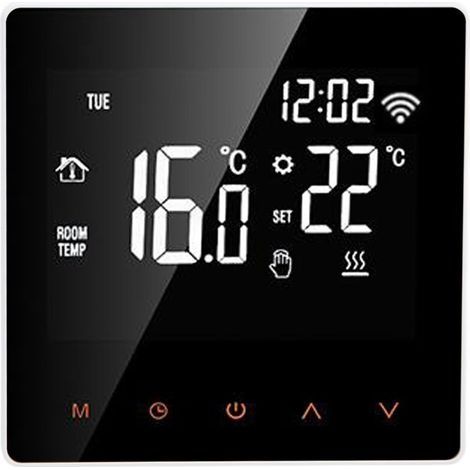ME81H Smart WiFi LCD Thermostat Water Floor chauffage Mur Choiler électrique pour Tuya AC230Vwhite Fond Orange Bouton 3A (1/5)
