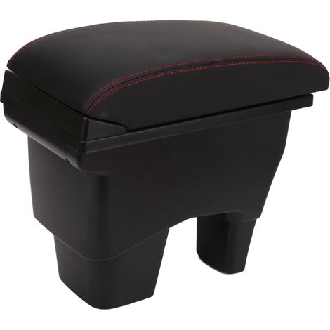 Boîte d'accoudoir de voiture noir Console centrale avec couture rouge et interface USB Remplaçant pour Suzuki VITARA