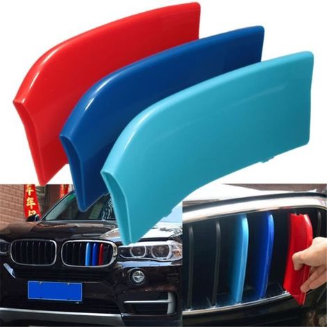 NEUFU 3x M-Couleur Clips Boucles Bande Décoration Kidney Calandre Grille Pour BMW X5 X6 (1/2)