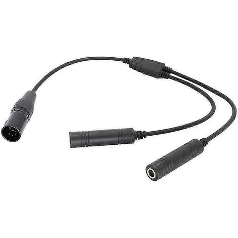 Adaptateur Airbus Dual GA vers XLR 5 broches, câble noir pour casque d'aviation, compatible avec les communications aéronautiques, haute qualité WHBYV (1/4)
