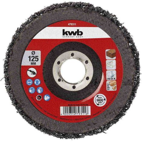 Disque nettoyage kwb Nylon 125 mm 13 mm pour meuleuse (1/3)