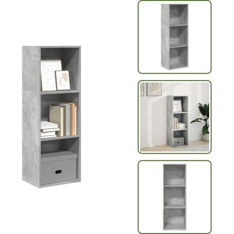 vidaXL Bücherregal Betongrau 40x30x114 cm Holzwerkstoff (1/5)