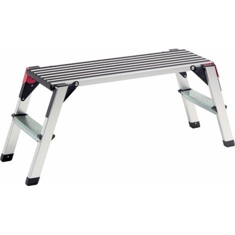 Tubesca Comabi – Marchepied aluminium repliable 965 x 300 mm – Charge max 150 kg – Bandes antidérapantes – Système de verrouillage sécurisé