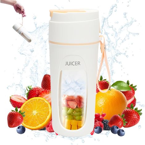 Mixeur Portable, Personnel Mini Mixeur, 22,000RPM, Smoothie Blender, Mini Fruits Mélangeur, 340ML, Rechargeable Fruits Mélangeur