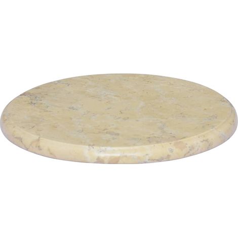 Maison Exclusive - Piano per Tavolo Crema Ø40x2,5 cm in Marmo (1/5)