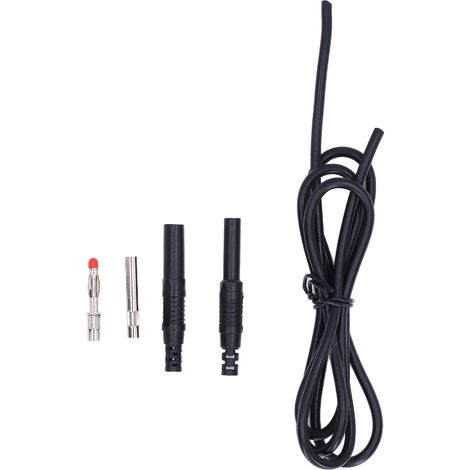 Kit de cordons de mesure banane mâle-mâle empilables, câbles électriques pour multimètre J.70027, 4mm, noir (1/5)
