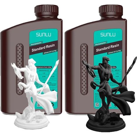 Résine Standard SUNLU, 1 kg par bouteille, 405 nm de durcissement UV (1/2)