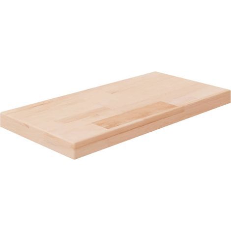 Panneau d'étagère solide pour Rangment 40x20x2,5 cm Bois de chêne massif non traité - DH36126 (1/4)