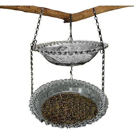 Bain d'oiseaux Bol à Eau pour Oiseaux,Décoration De Jardin pour Mangeoire Et Abreuvoir Oiseaux Bassin Extérieur Terrasse Pergola Pavillon Intérieur (1/5)
