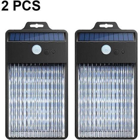 2 luces solares LED para exteriores, luces solares de seguridad con sensor de movimiento y 3 modos de iluminación, IP65 resistentes al agua, inalámbricas para exteriores.