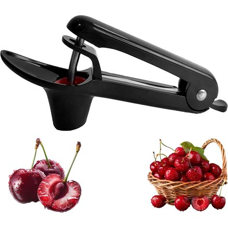 1 Dénoyauteur Manuel, Acier Inoxydable 304, Poignée ABS Antidérapante, Pour Cerises Olives Prunes, Cuisine Maison