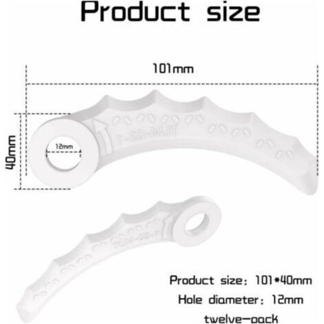 Makita 198426-9 Lot de 12 lames de rechange en plastique pour tondeuse à gazon Makita 198426-9 (1/3)