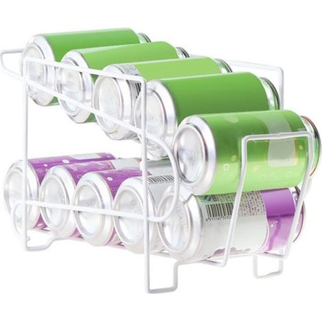 Rack à boissons réfrigérateur à 2 étages avec roulettes pour rangement
