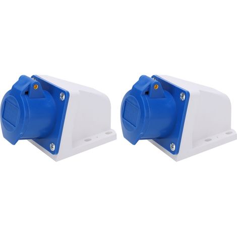 Presa di corrente industriale, 2 pezzi, 3 poli, monofase, antideflagrante, impermeabile, 16A, 3 fori, 220-250V (1/4)