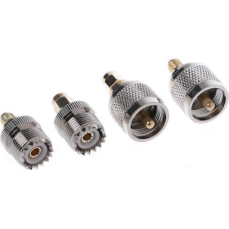 4-teiliger A13-Kit-Adapter PL259 SO239 auf SMA Stecker/Buchse HF-Steckverbinder Testkonverter
