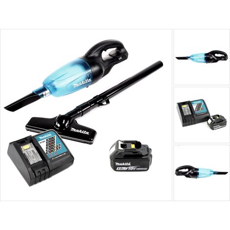 Makita DCL 180 RT1 B Akku Staubsauger 18 V Schwarz + 1x Akku 5,0 Ah + Ladegerät