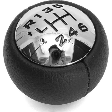 Pommeau de levier de vitesse 5 6 vitesses pour PEUGEOT 807 pour Expert pour Citroen Pour Fiat Pour Ulysse Levier de vitesse manuel en cuir PU pour voiture 2002-2009 (couleur : 6-speed) (1/5)