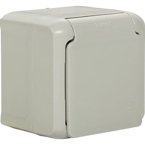 PRISE IP44 2P+T GRIS FORI (1/4)