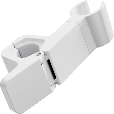 Support de barre de douche rotatif sans perçage pour barres de 24 à 34 mm, support de pommeau de douche réglable, matériau ABS (blanc) (1/5)