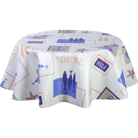 Nappe en toile cirée ronde DUNE (1/4)