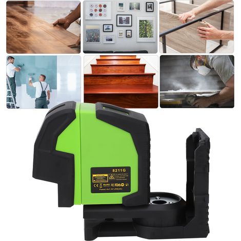 Niveau laser infrarouge haute précision à 2 points et 2 lignes, autonivelant, étanche IP54 (8211G) (1/5)