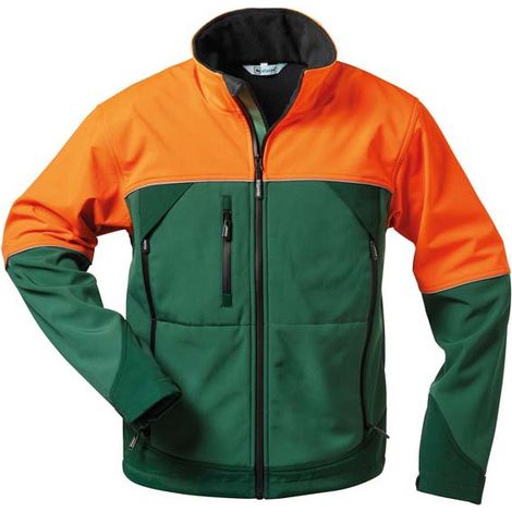 Veste forestire argousier, softshell, taille S, vert/orange (1/3)