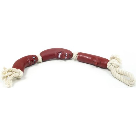 Fune 3 Simpatiche Salsicce Mod Sausage Giocattolo Resistente Per Cani-Gatti (1/4)