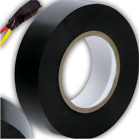CINTA AISLANTE DE PVC NEGRA FUERTE IMPERMEABLE DURADERA 18M (1/5)