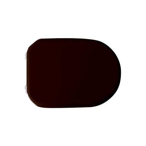Abattant WC pour vase Cesame Sintesi 44-49,5x34 cm Abattant WC castor en bois stabilise' moule' en polyester avec charnie'res a' expansion re'glables